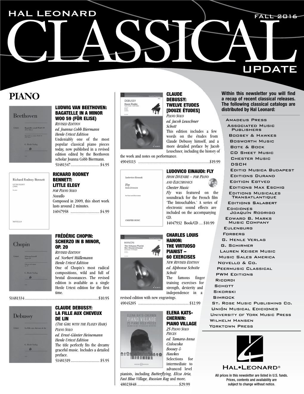 2016 Fall Classical Update