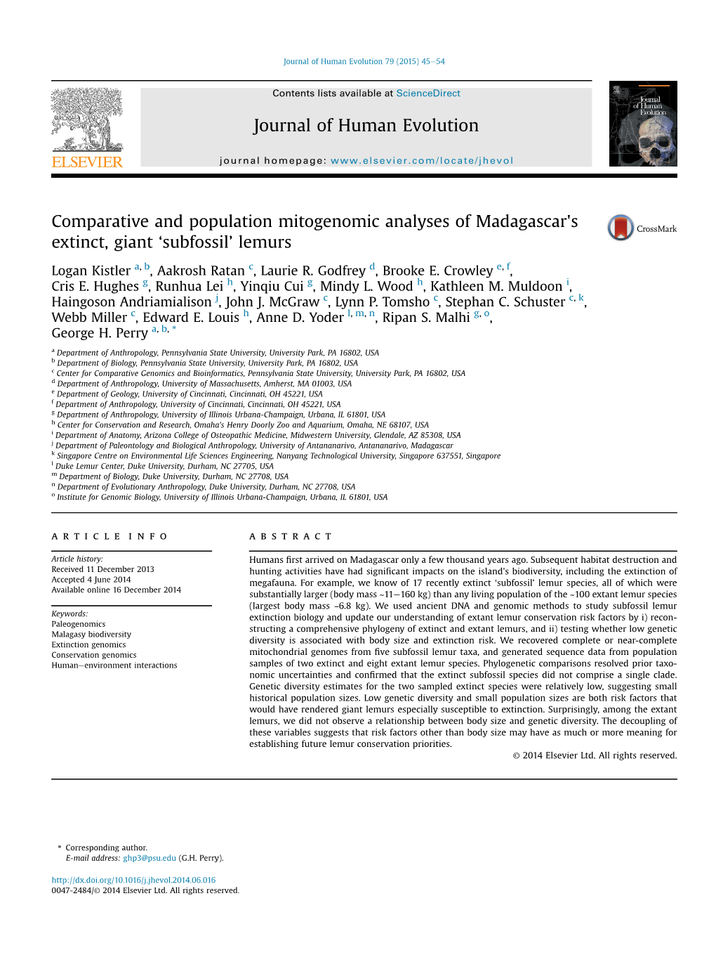 Subfossil' Lemurs