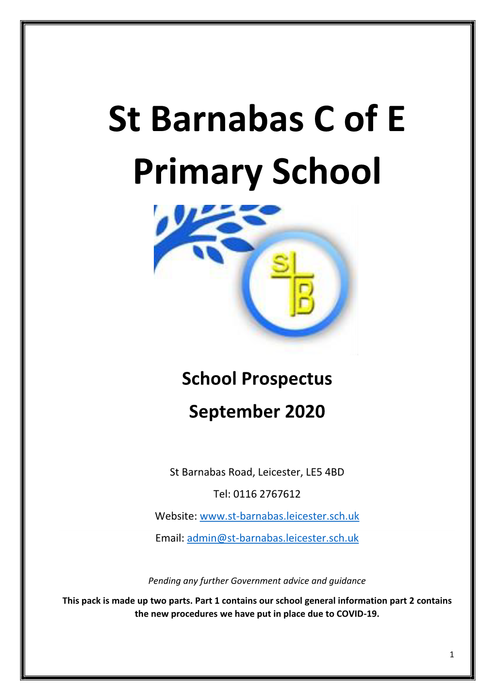 School Prospectus September 2020