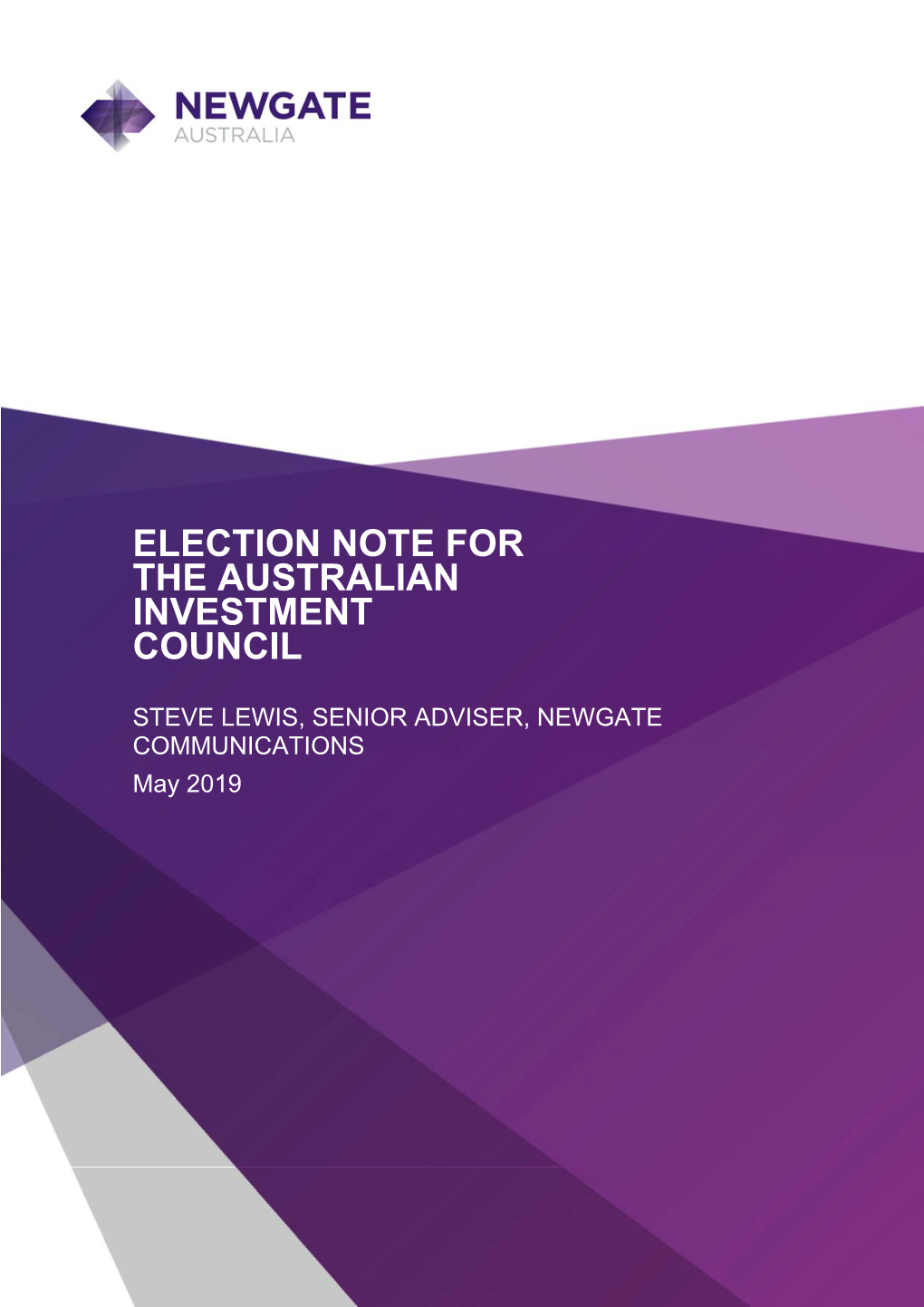 Election Note for the Australian Investment Council