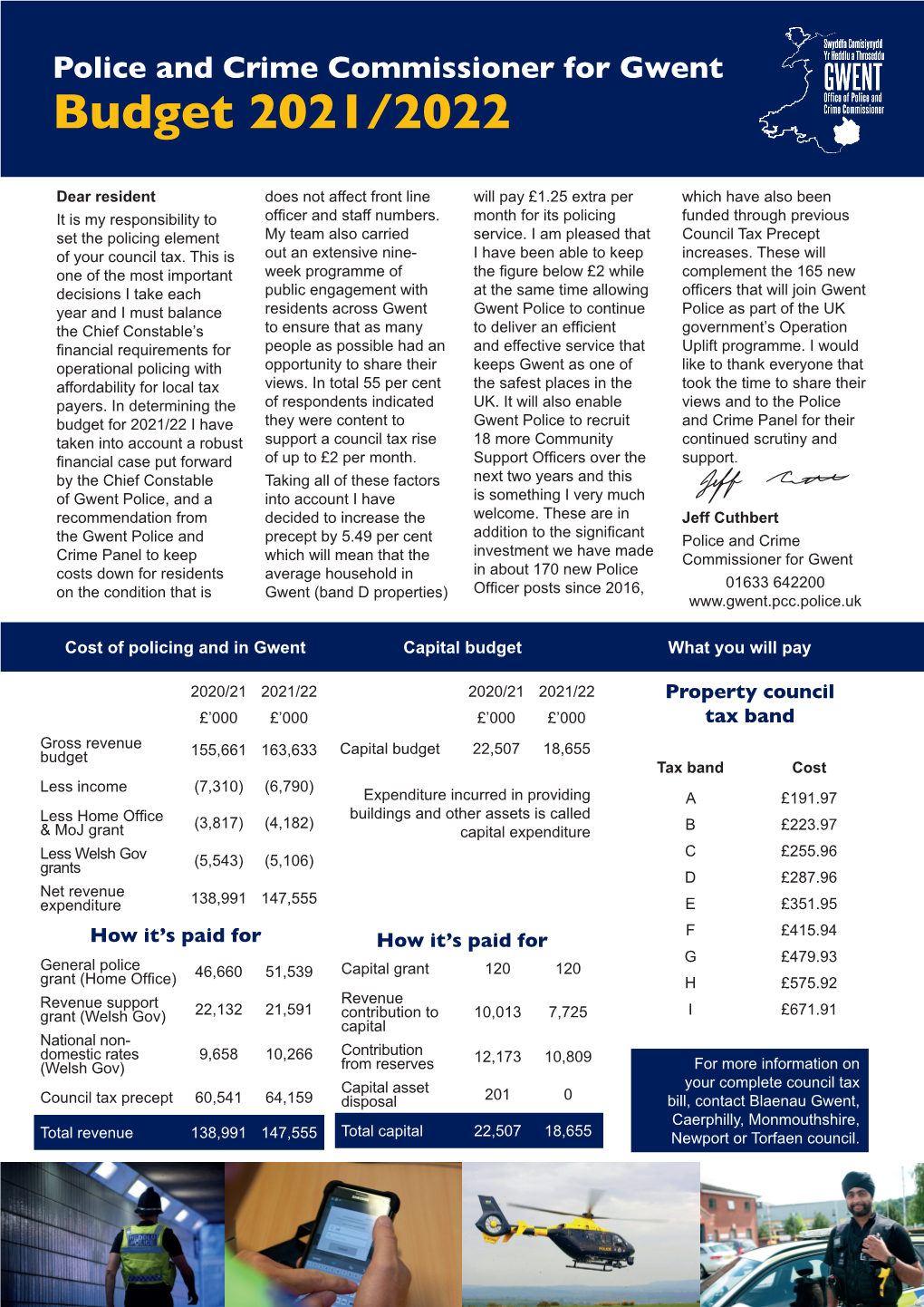 Police and Crime Commissioner for Gwent Budget 2021/2022