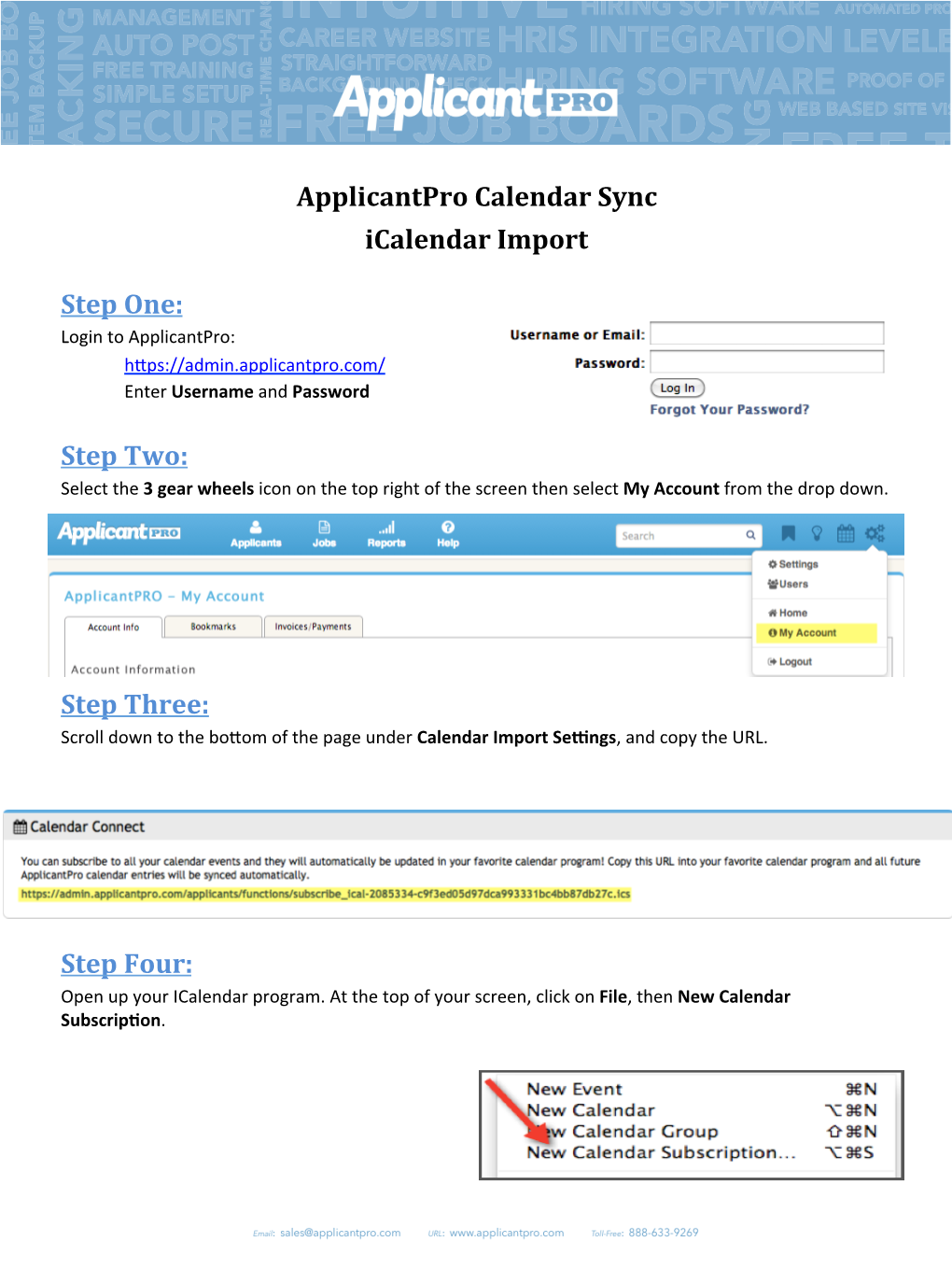 Applicantpro Calendar Sync Step