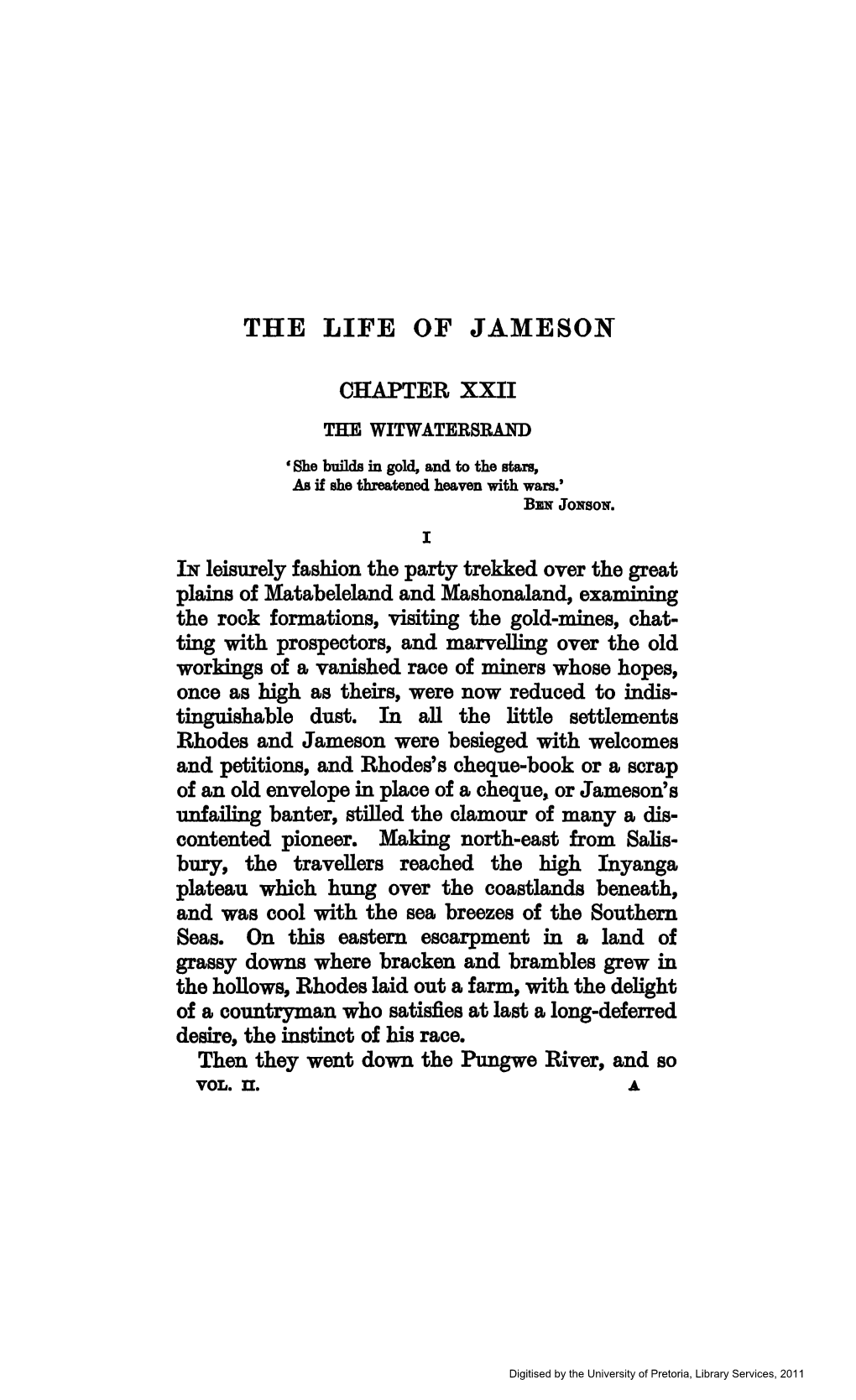 The Life of Jameson