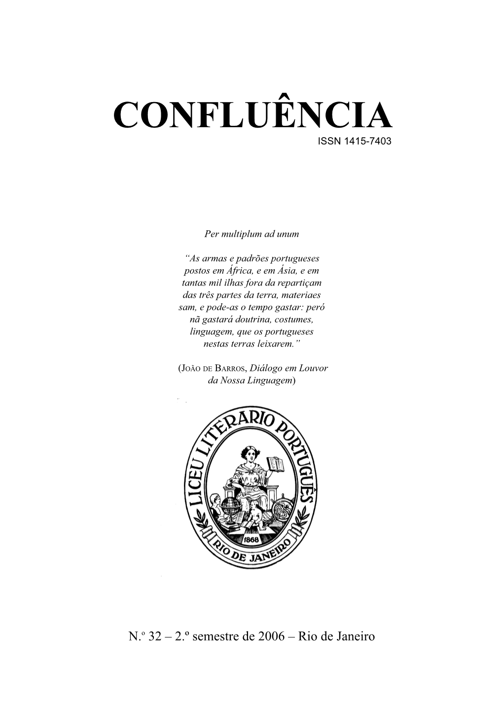 Confluência Issn 1415-7403