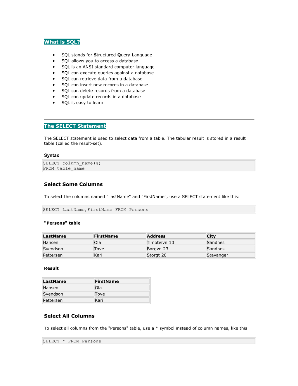 What Is SQL