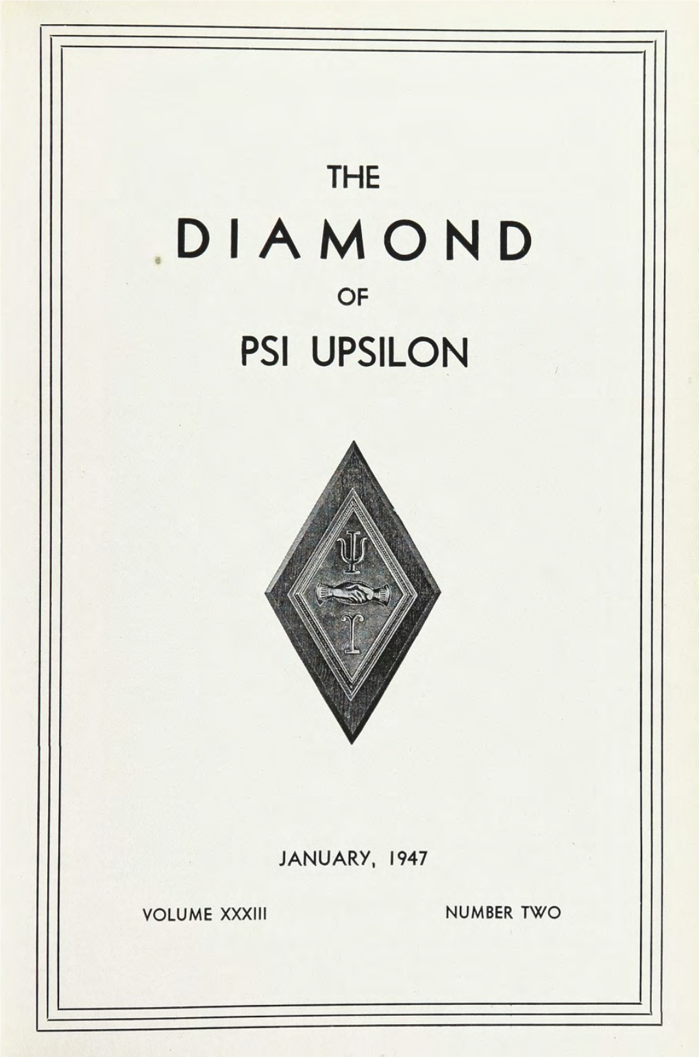 The Diamond of Psi Upsilon Jan 1947