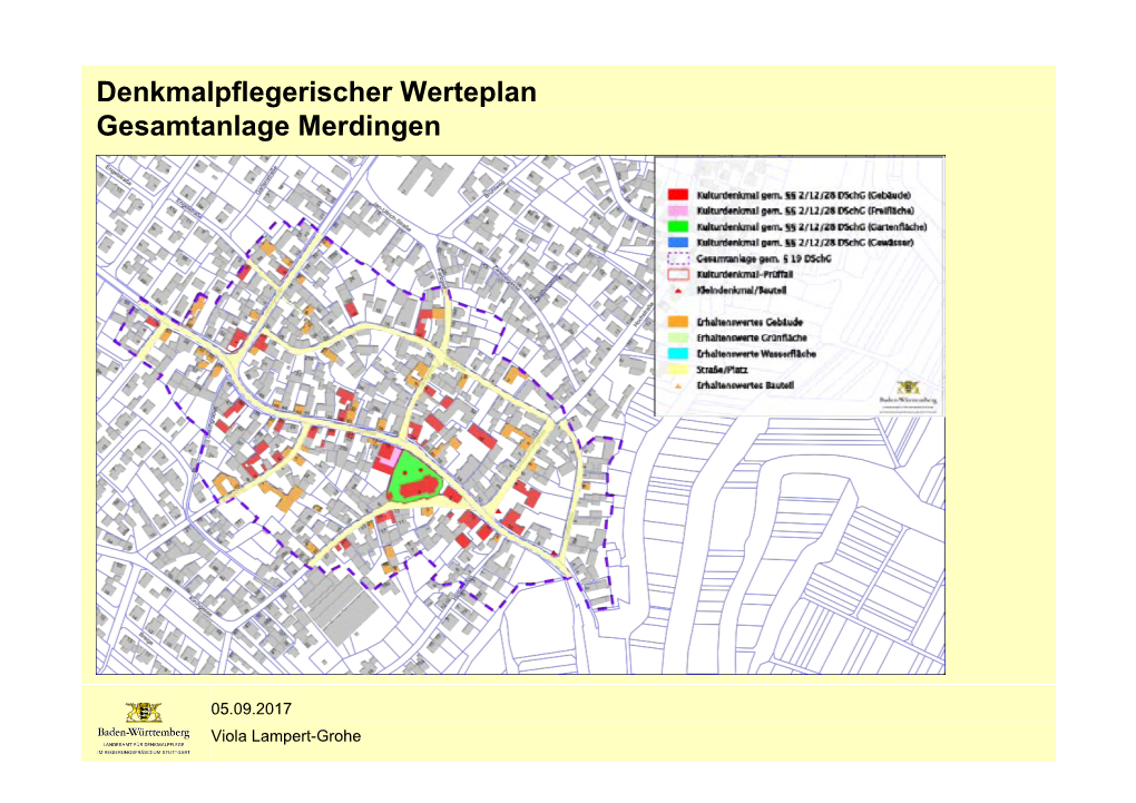 Denkmalpflegerischer Werteplan Gesamtanlage Merdingen