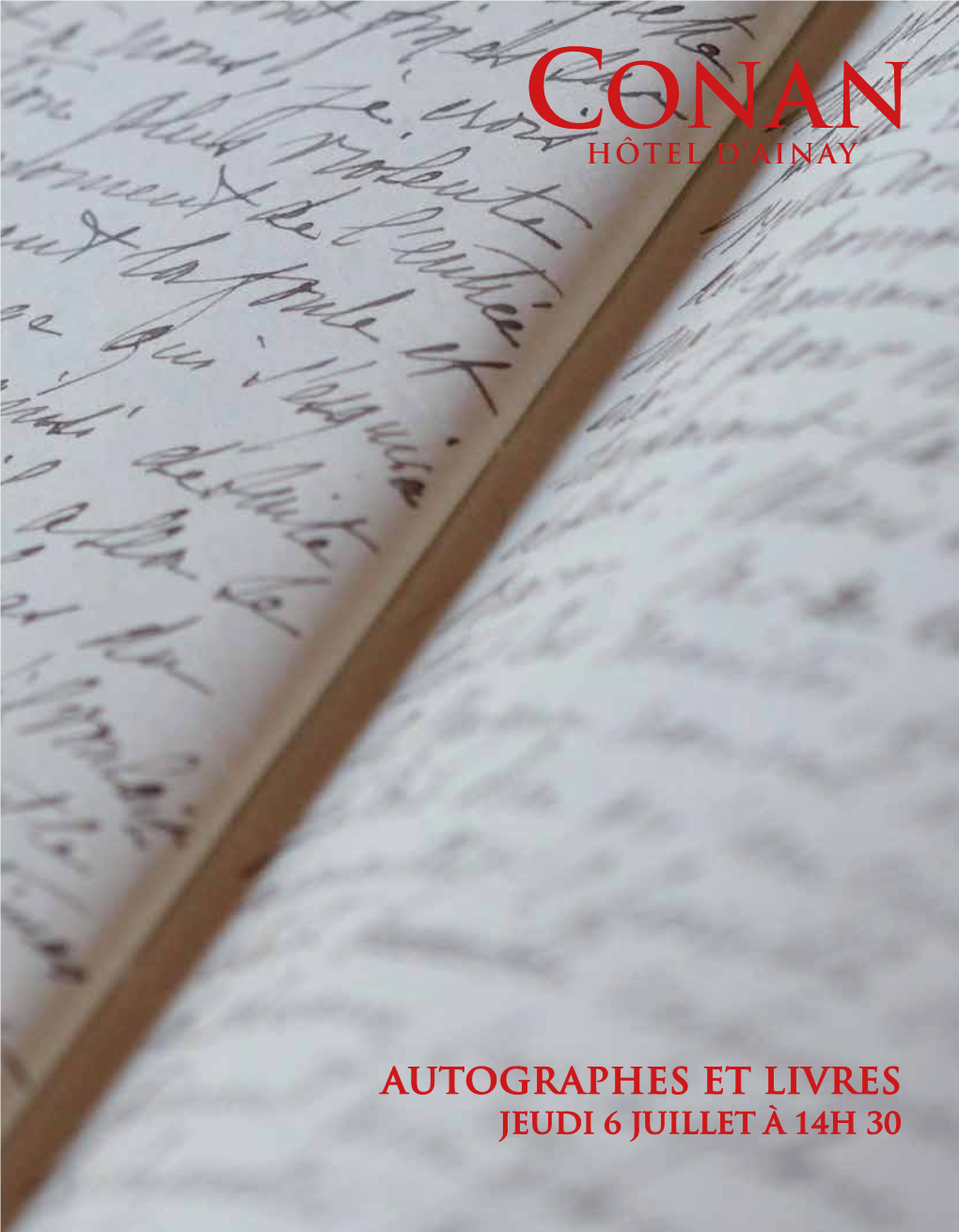 Autographes Et Livres Jeudi 6 Juillet À 14H 30