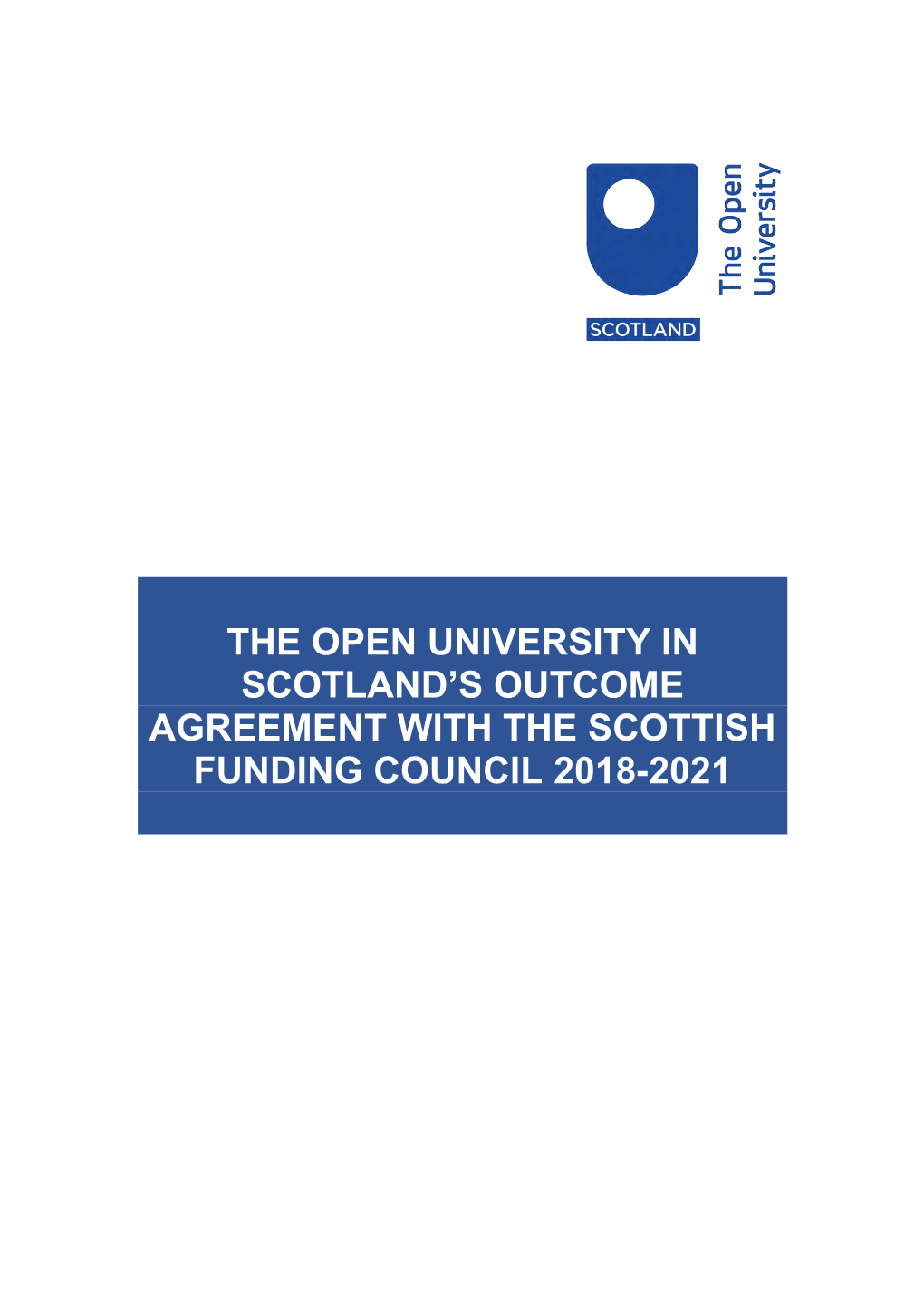 OU in Scotland Outcome Agreement 2018/19