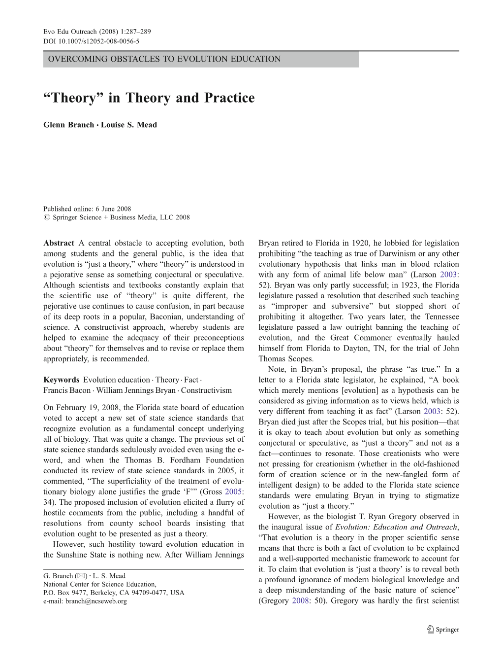 Theory” in Theory and Practice