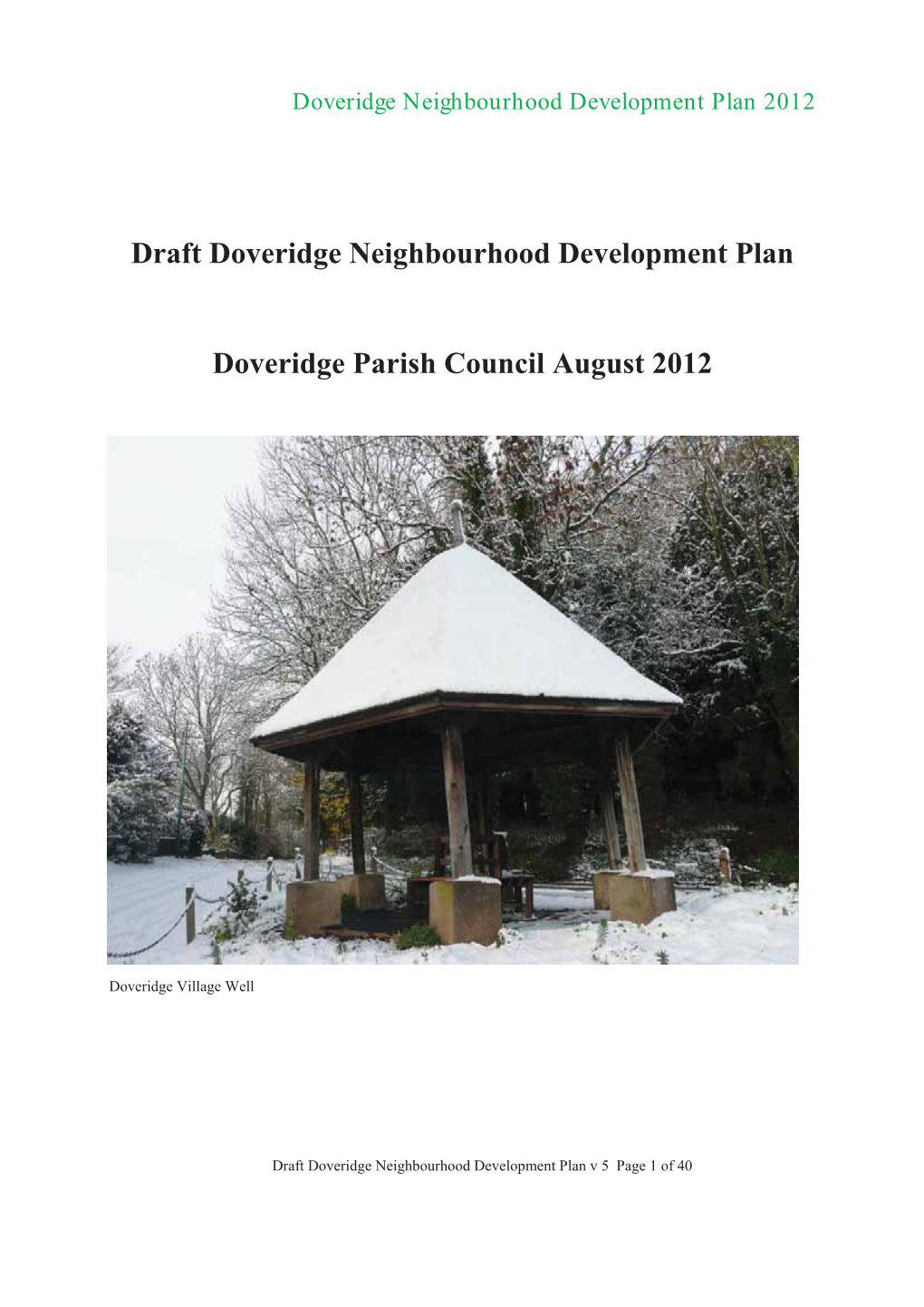Draft Doveridge Neighbourhood Development Plan Doveridge