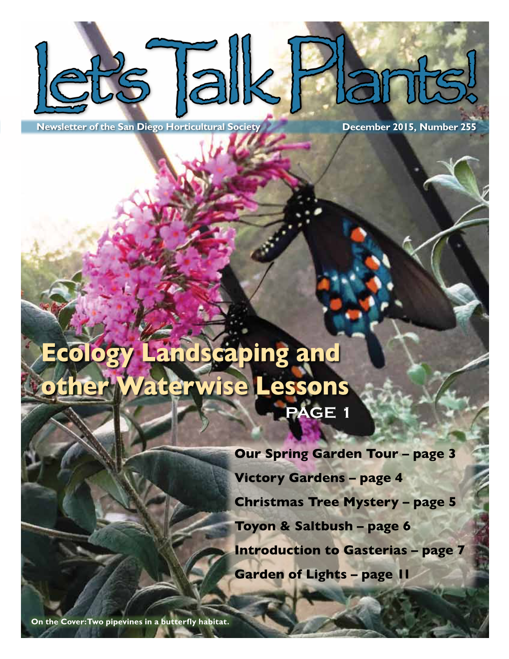 Ecology Landscaping and Other Waterwise Lessons Page 1