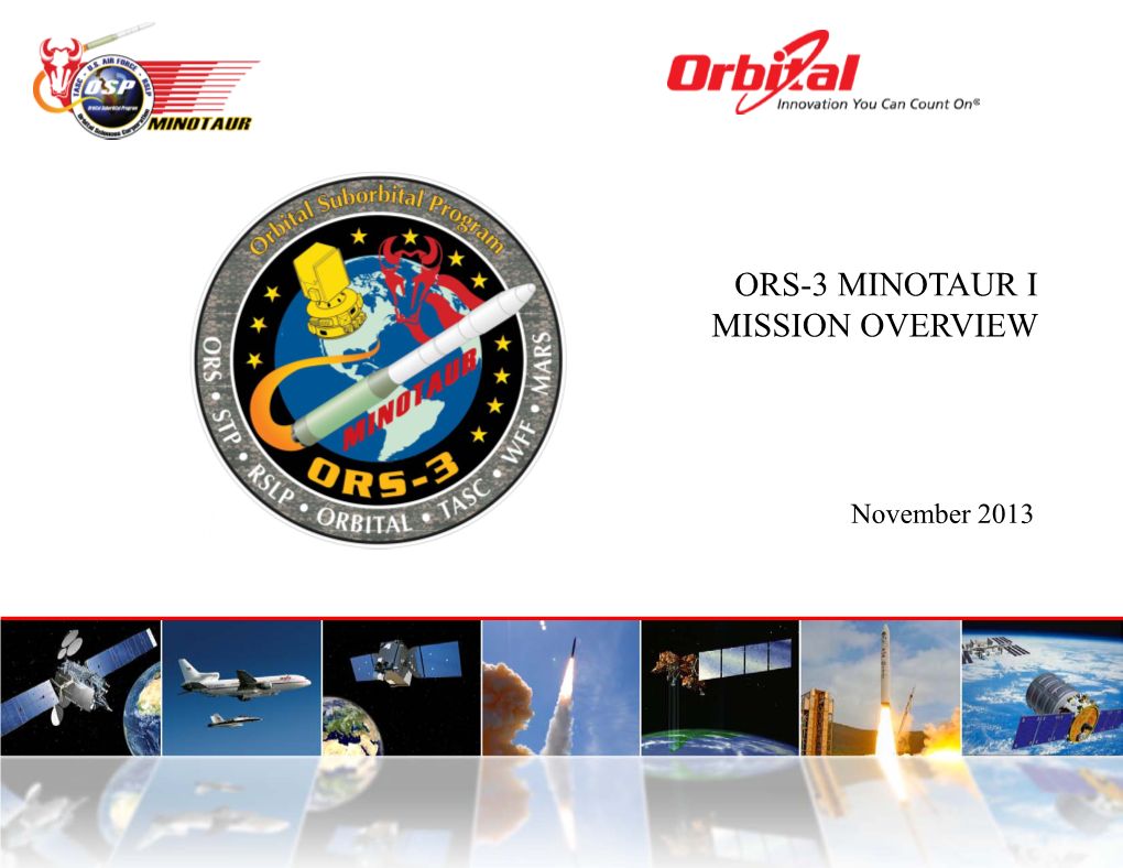 Ors-3 Minotaur I Mission Overview