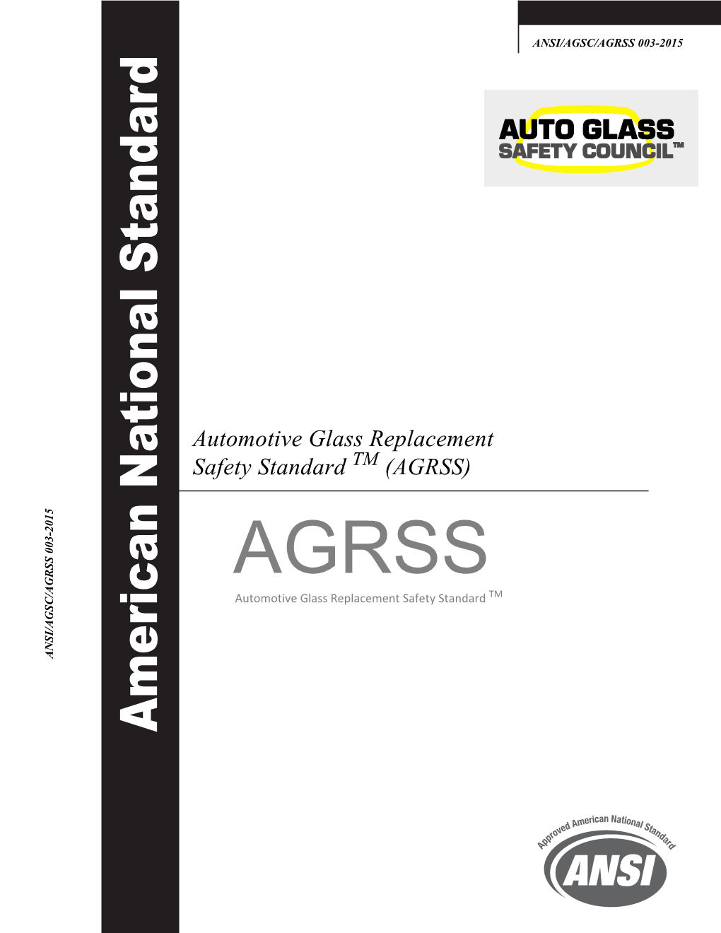 Ansi/Agsc/Agrss 003-2015