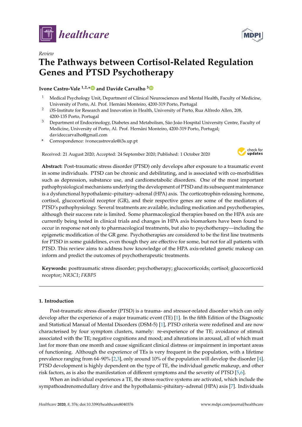 The Pathways Between Cortisol-Related Regulation Genes and PTSD Psychotherapy