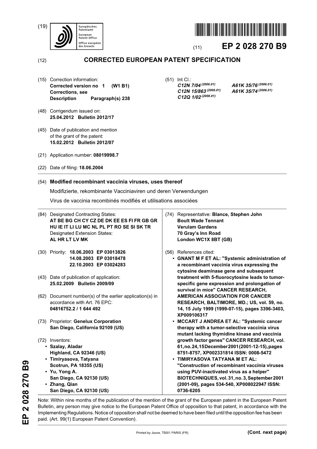 Modified Recombinant Vaccinia Viruses, Uses Thereof