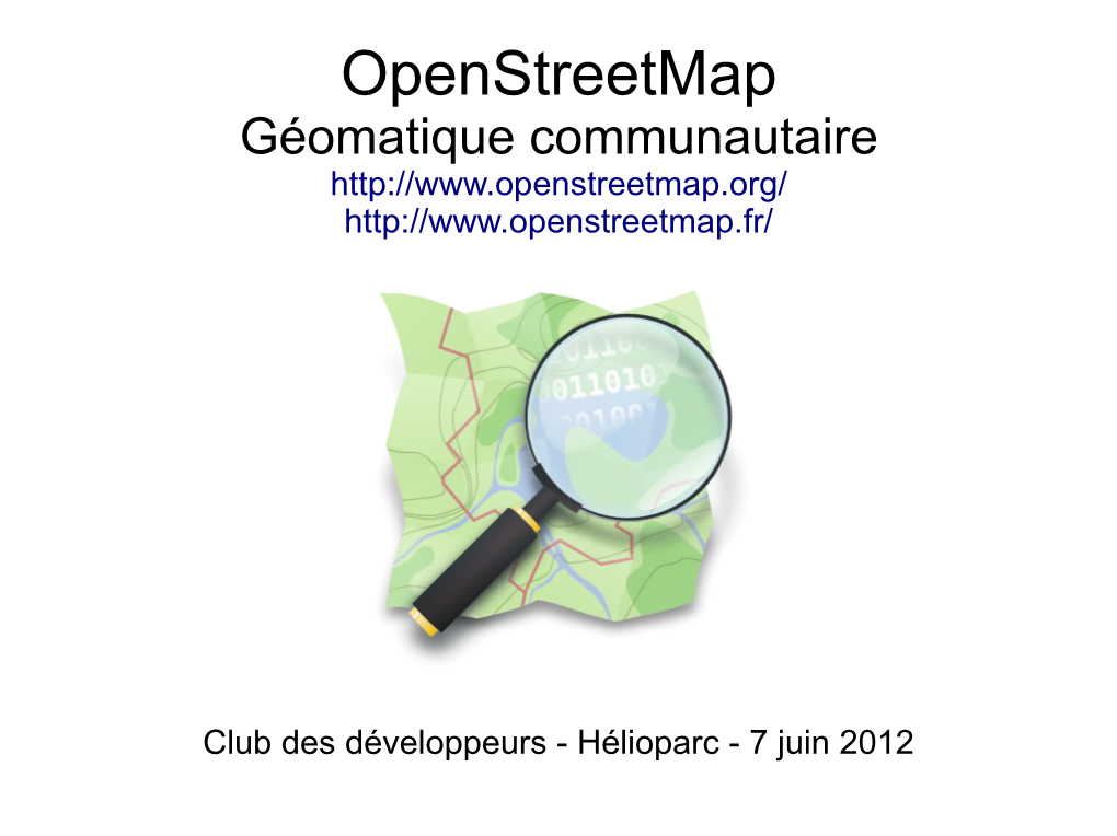 Openstreetmap Géomatique Communautaire