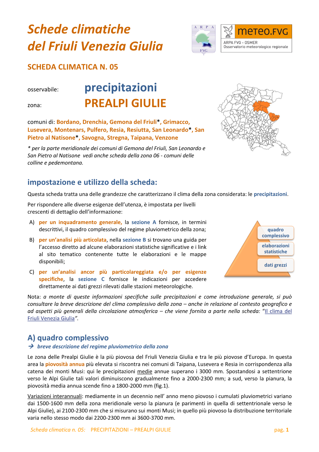 PRECIPITAZIONI – PREALPI GIULIE Pag