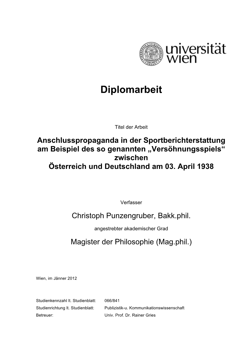 Diplomarbeit