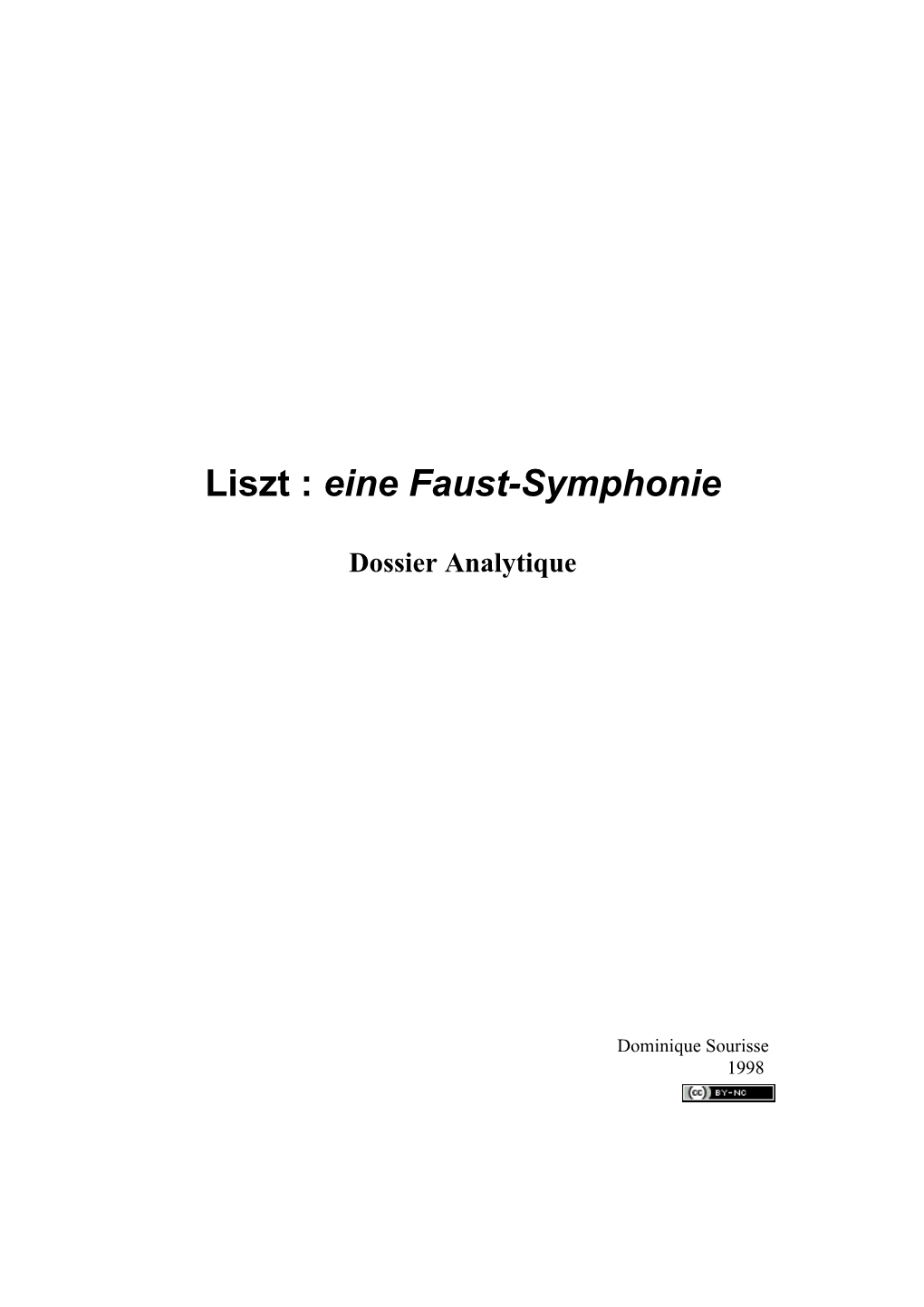 Liszt : Eine Faust-Symphonie