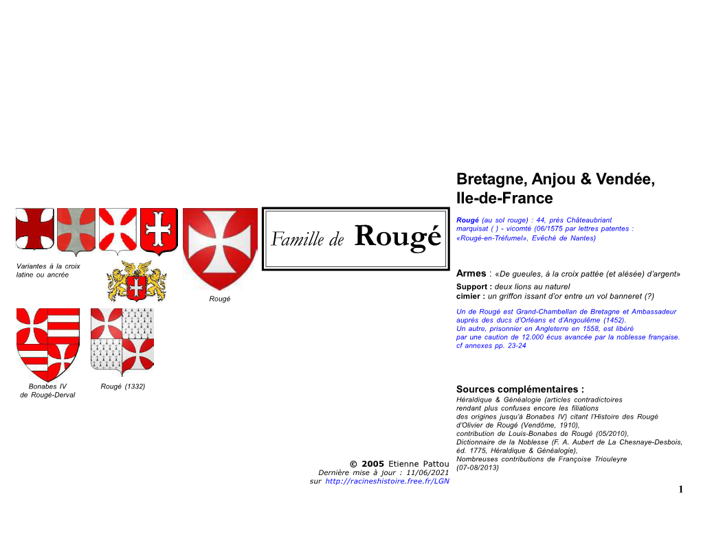 Famille De Rougé