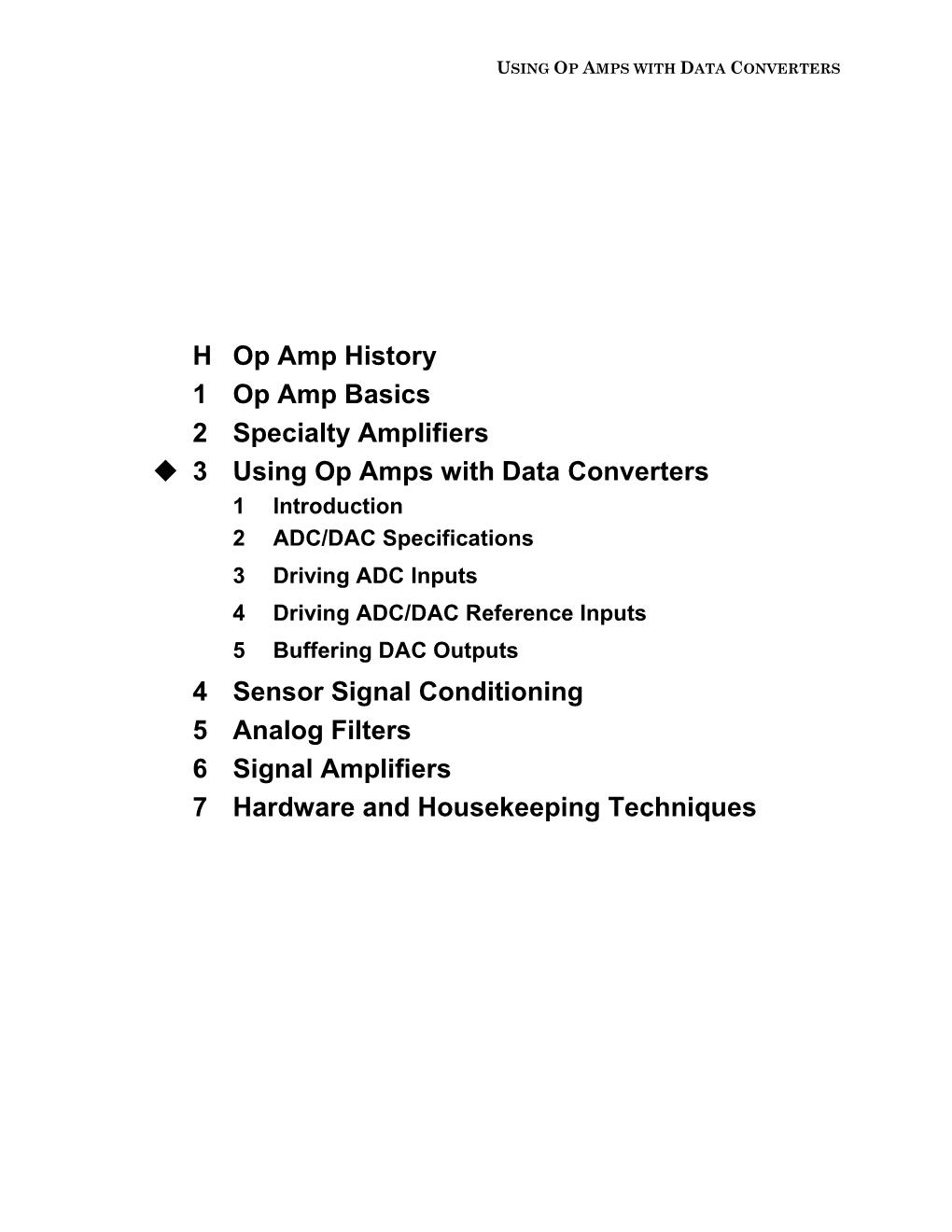 Section 3: Using Op Amps with Data Converters