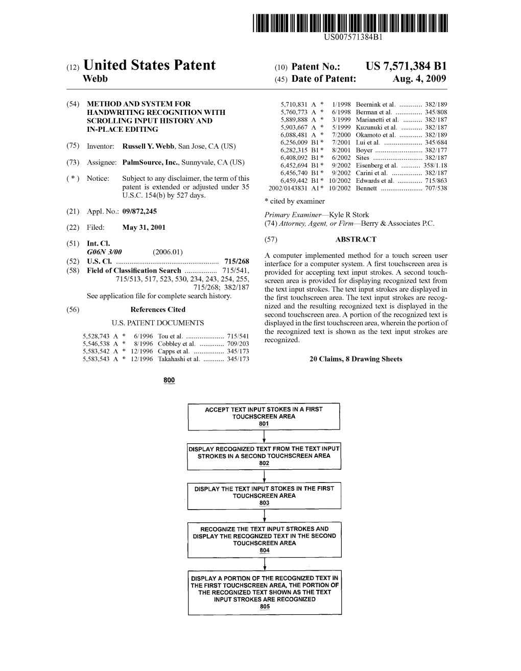 (12) United States Patent (10) Patent No.: US 7,571,384 B1 Webb (45) Date of Patent: Aug