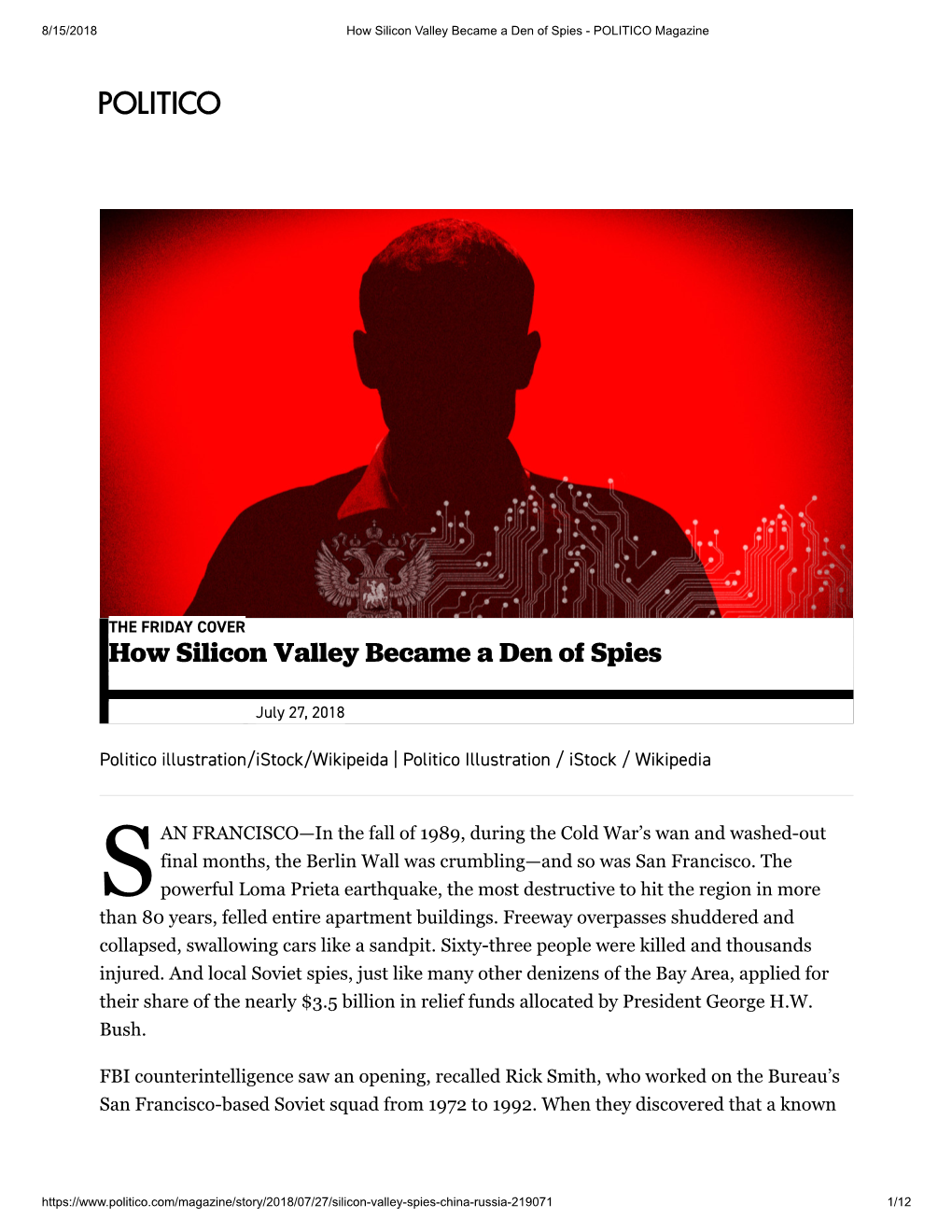 How Silicon Valley Became a Den of Spies - POLITICO Magazine