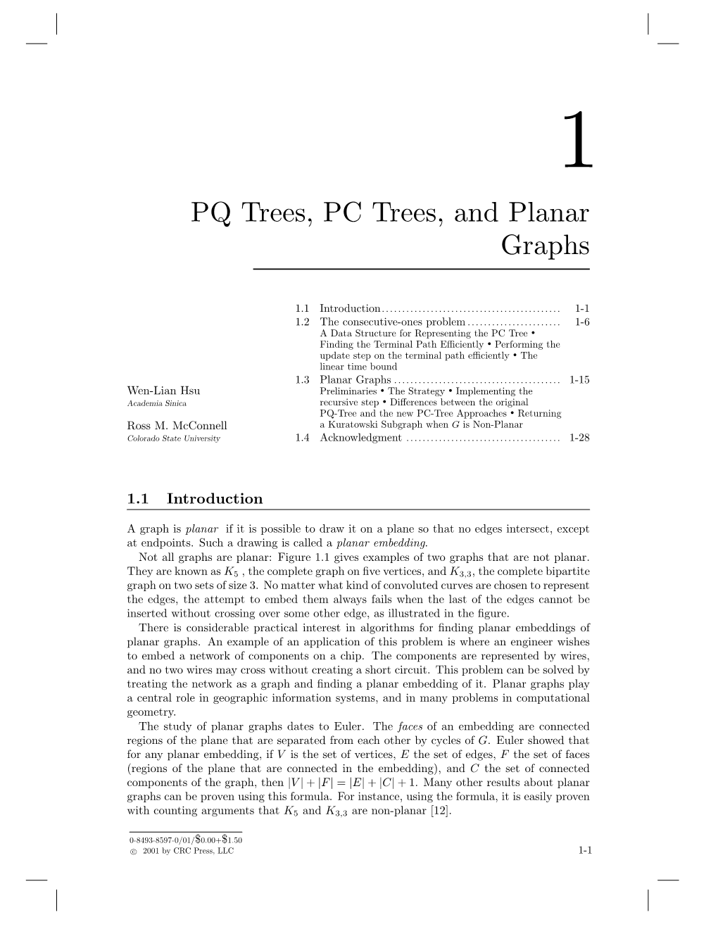 PQ Trees, PC Trees, and Planar Graphs