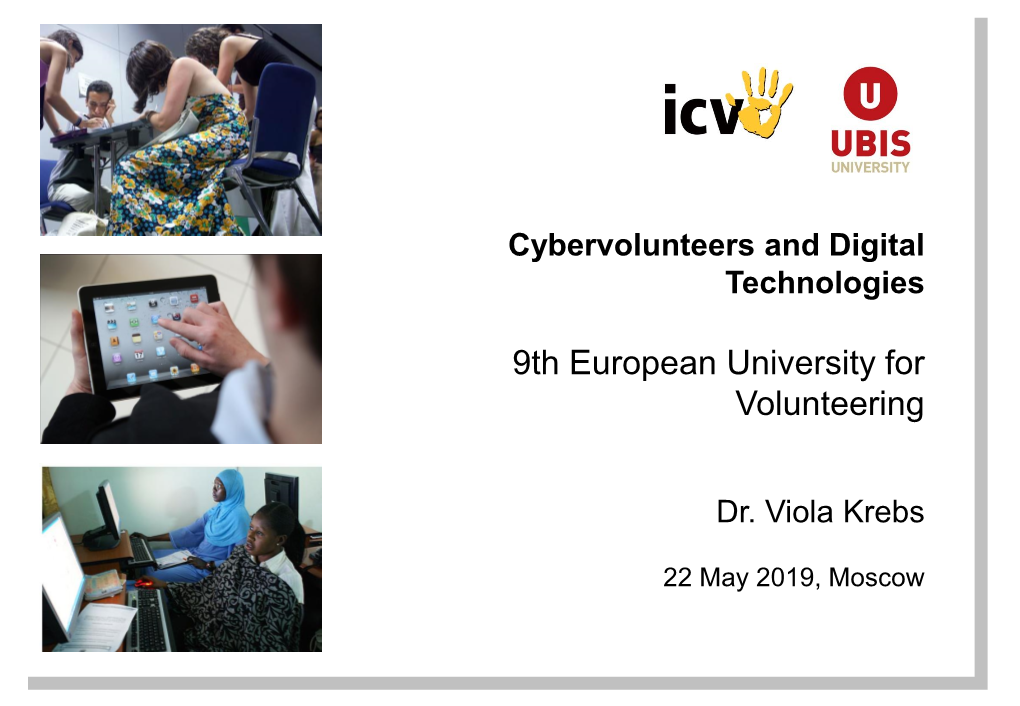 Viola Krebs, Icvolunteers, Geneva, Switzerland. Cybervolunteers And