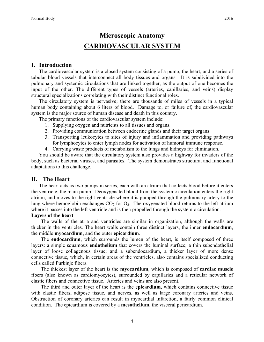 Cardiovascular Notes 2016