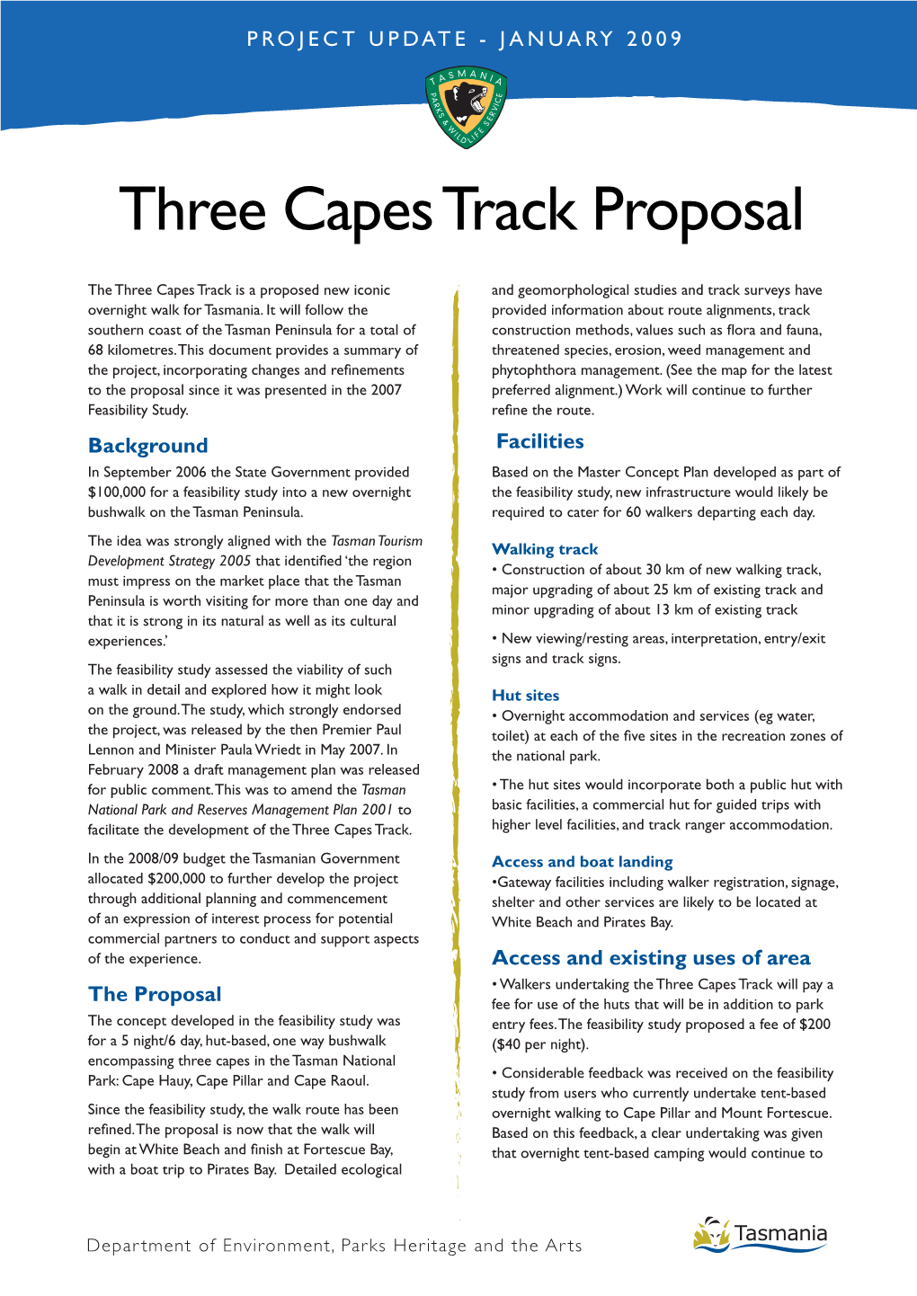 Three Capes Track Proposal