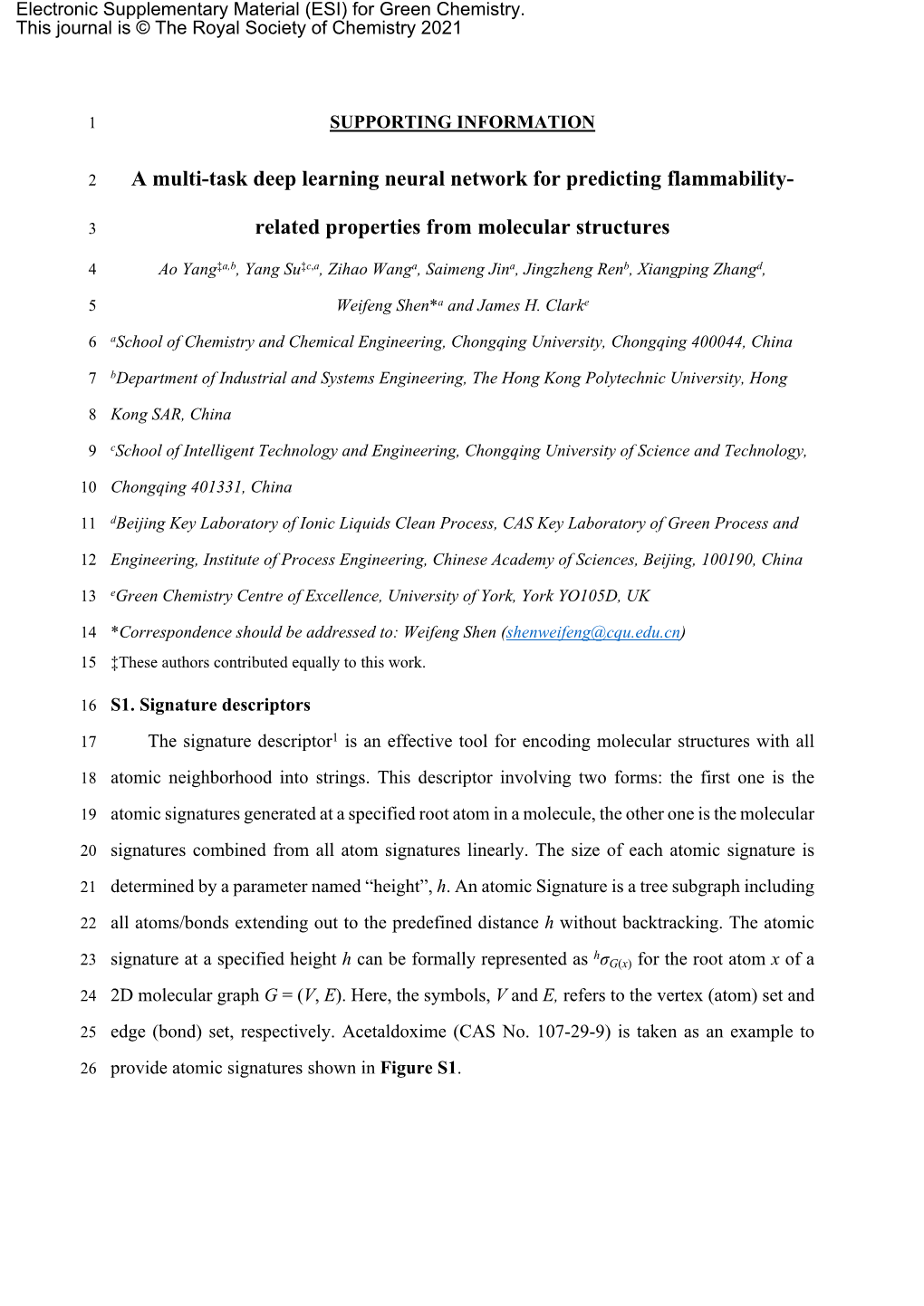 Related Properties from Molecular Structures