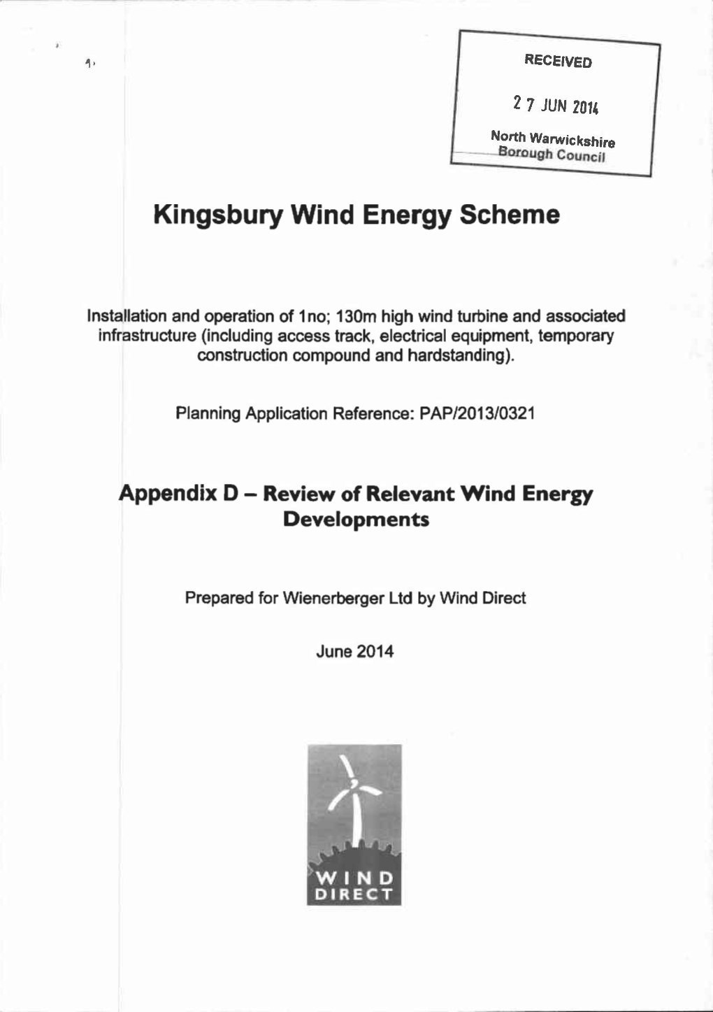 Kingsbury Wind Energy Scheme