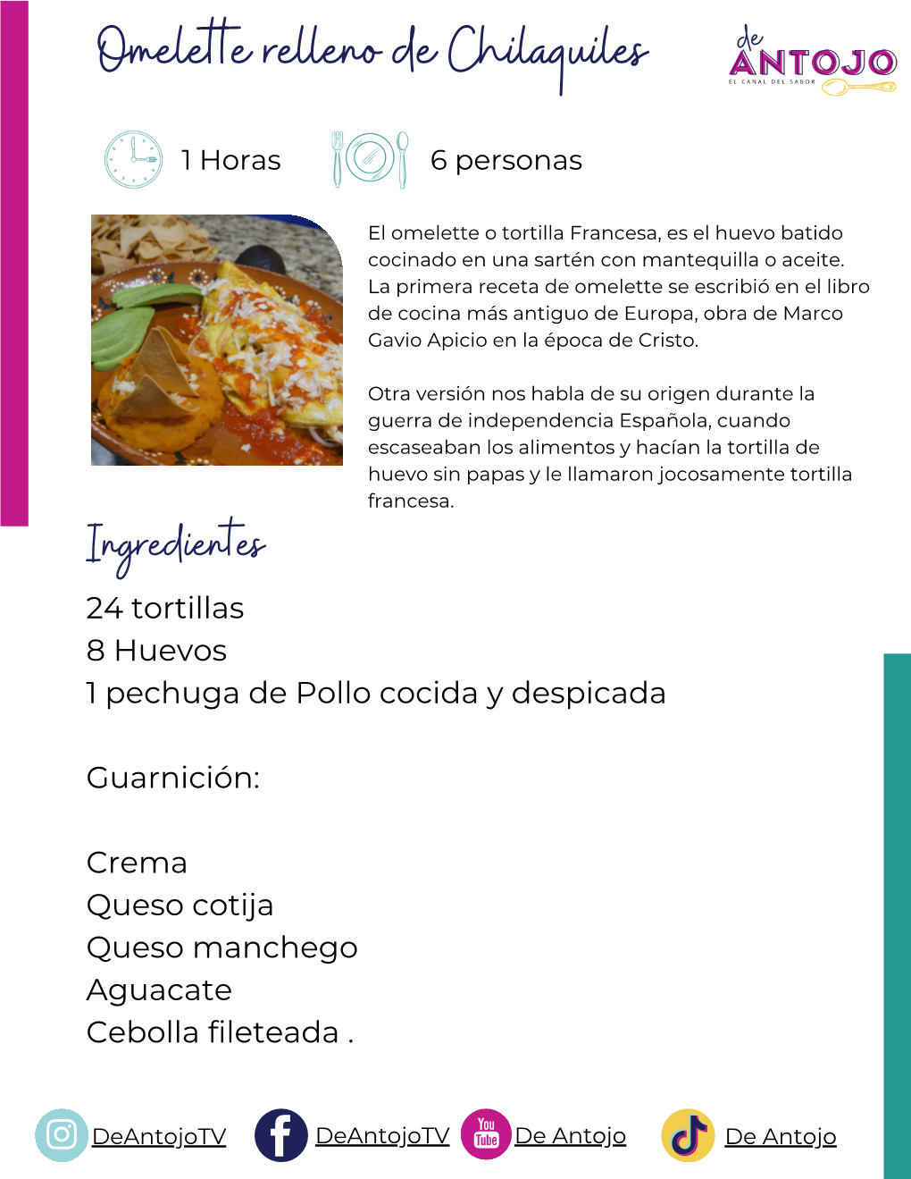 Receta Omelette Relleno De Chilaquiles