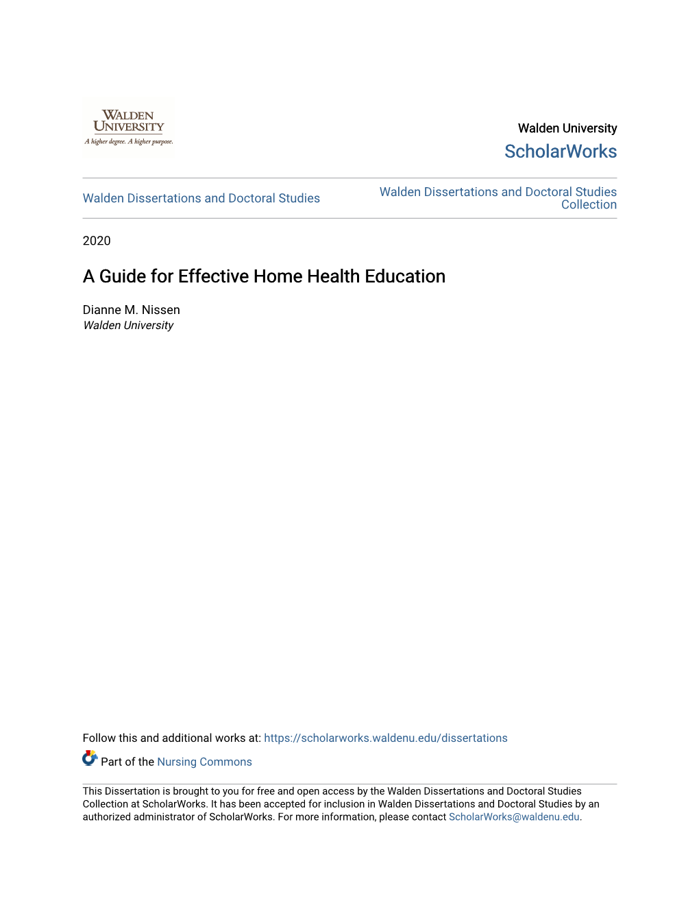 A Guide for Effective Home Health Education