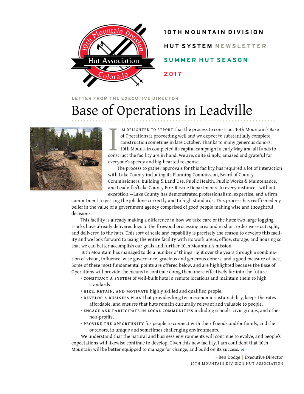 Base of Operations in Leadville