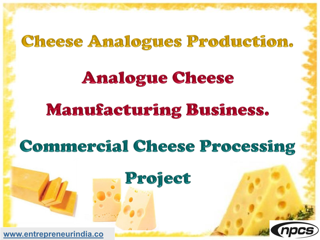 Cheese Analogues Production