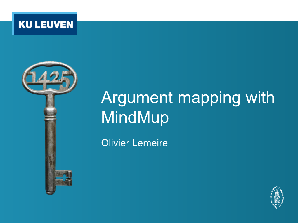 Argument Mapping with Mindmup