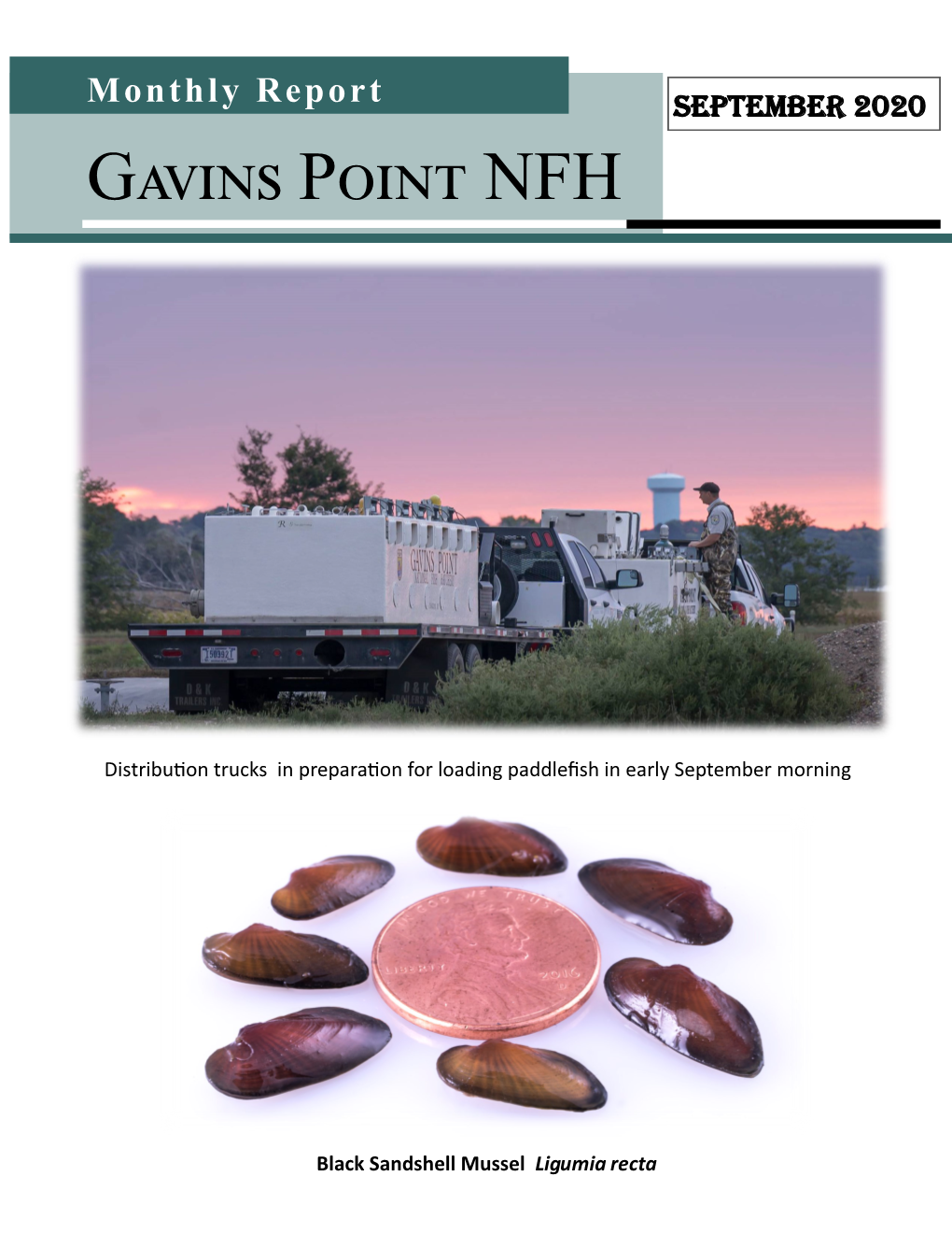 Gavins Point NFH September 2020 Monthly Report