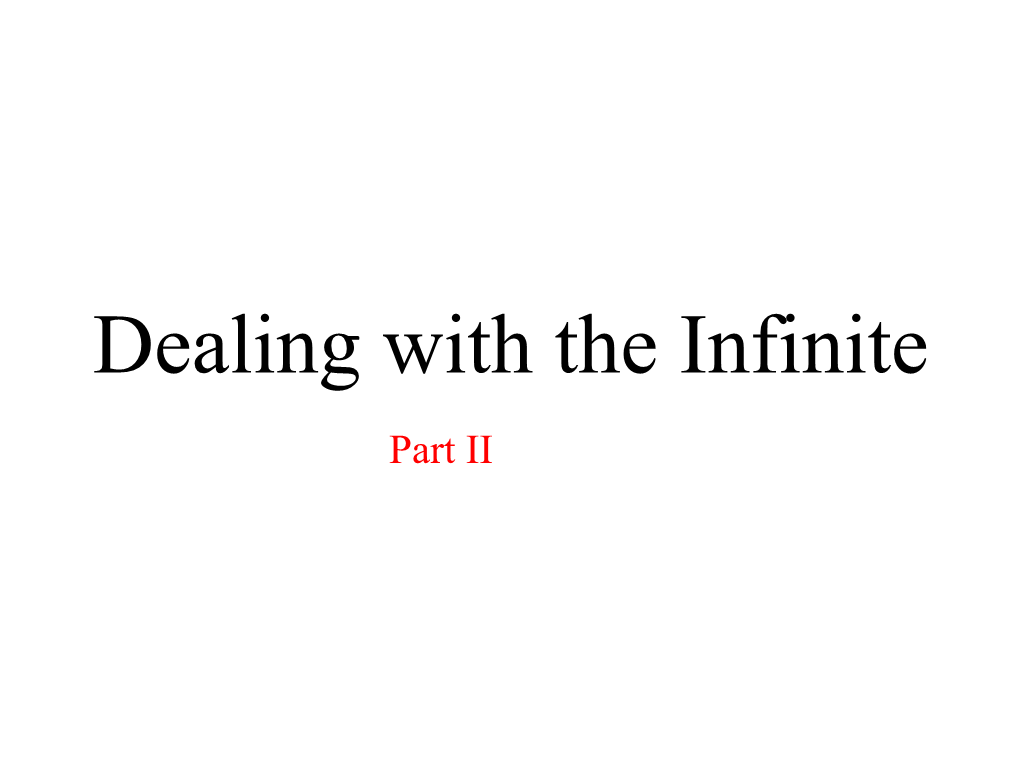 Dealing with the Infinite Part II How Many Points in a Square? Cantor Pressed Forward, Exchanging Letters Throughout with Dedekind