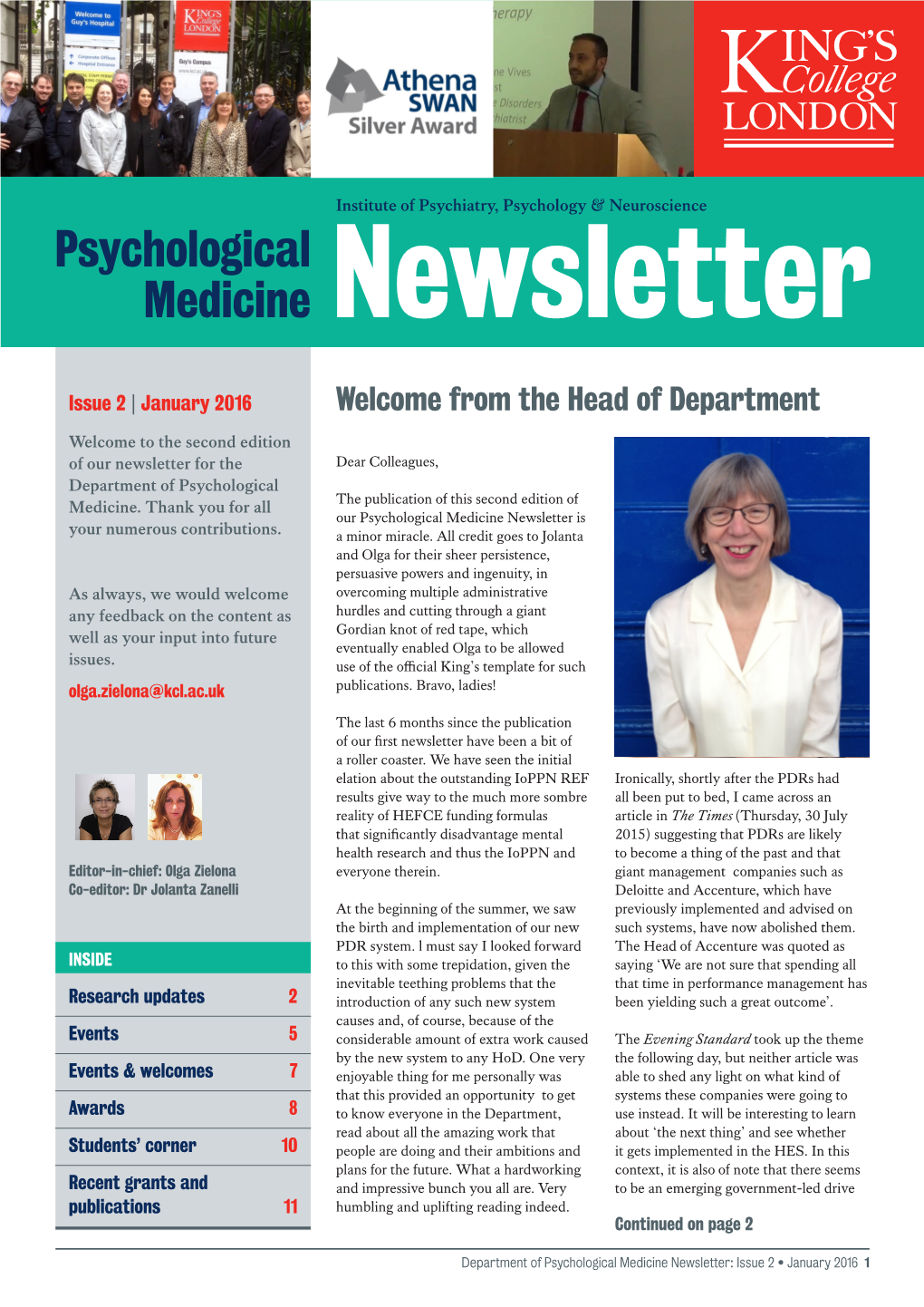 Psychological Medicine Newsletter