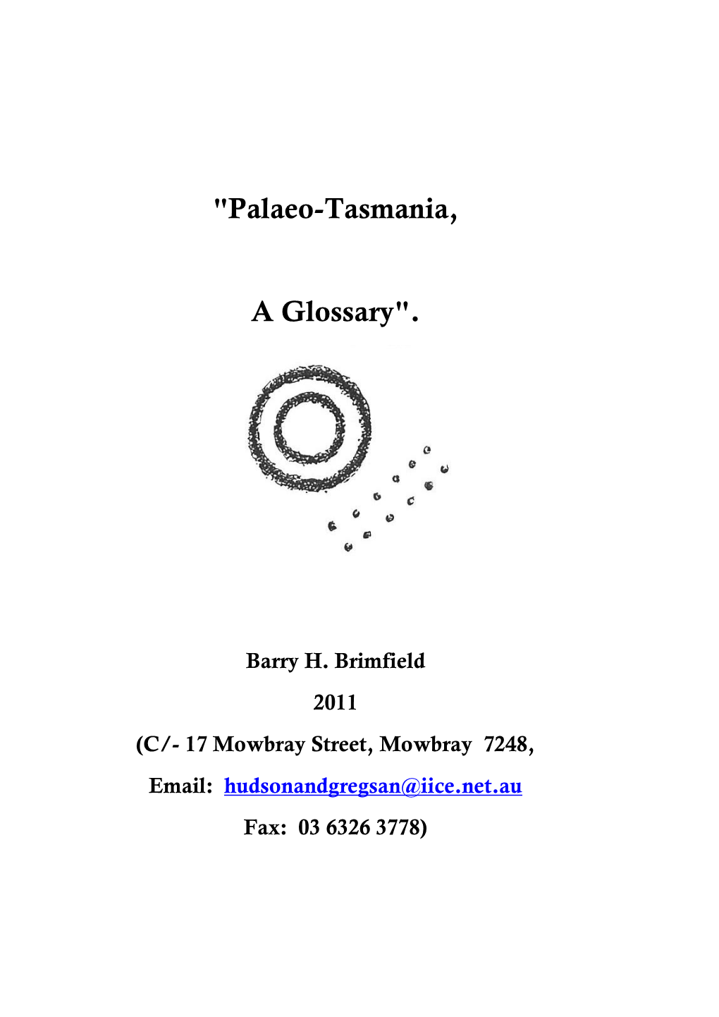 "Palaeo-Tasmania, a Glossary"