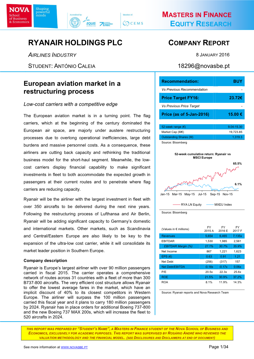 Ryanair Holdings Plc Company Report