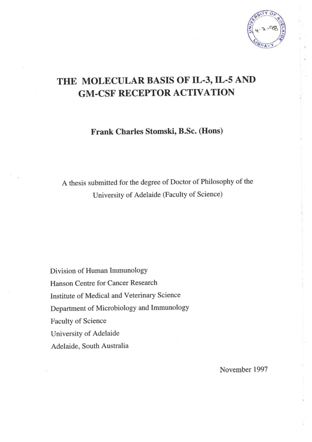 The Molecular Basis of IL-3, IL-5 and GM-CSF Receptor Activation