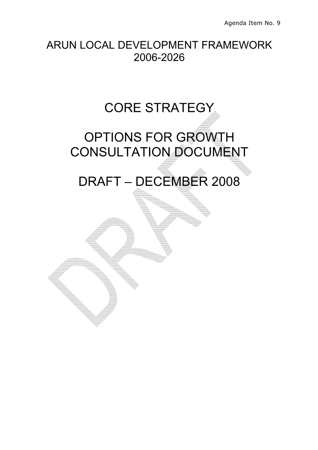 Core Strategy Options For