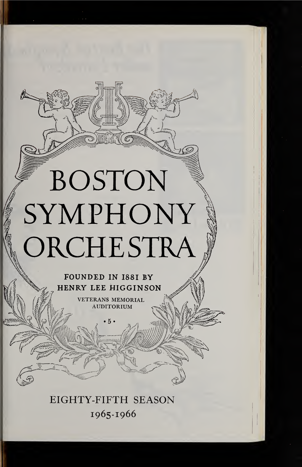 Boston Symphony Orchestra Concert Programs, Season 85, 1965-1966