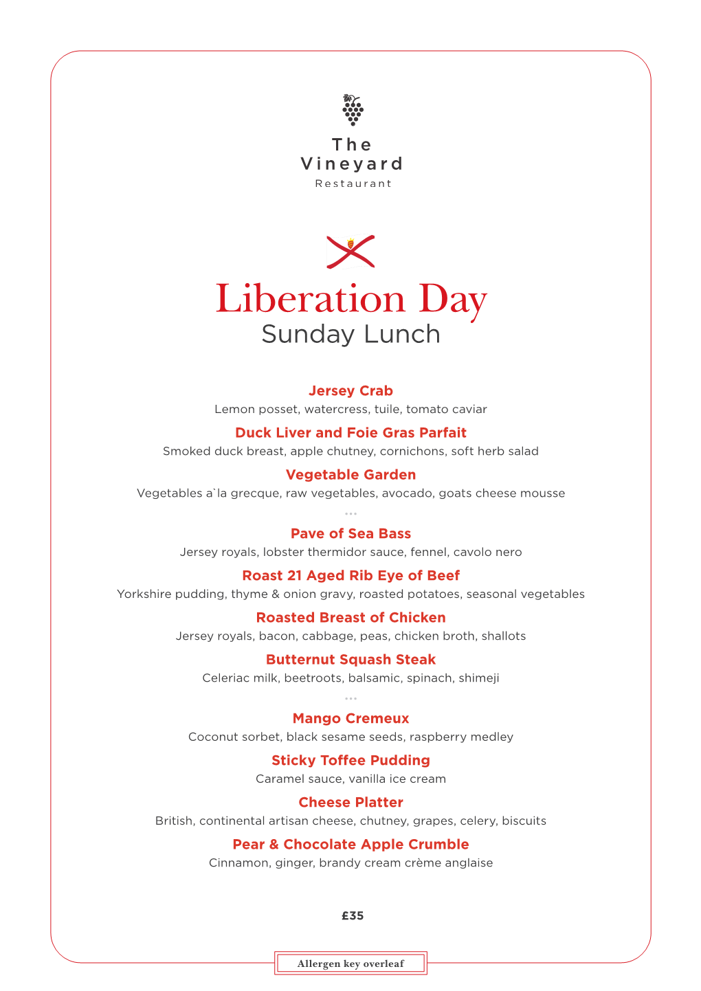 Liberation Day Sunday Lunch