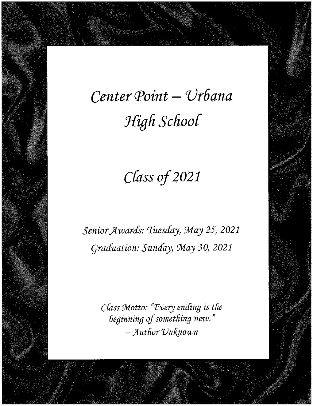 Class of 2021 Booklet 9E686F