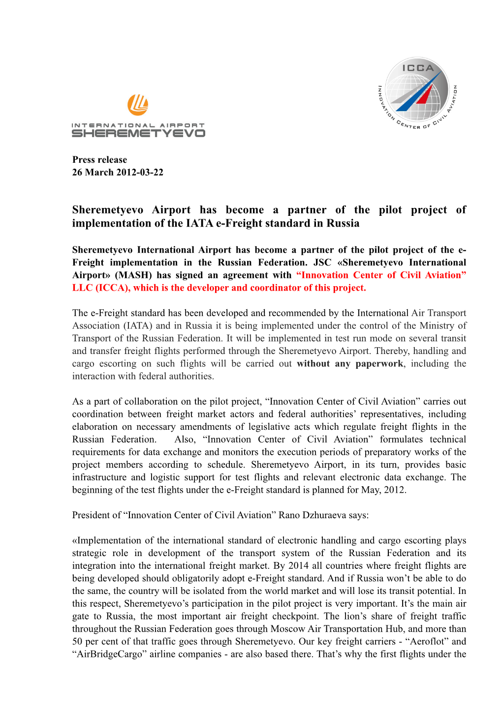 Press-Release SVO ICCA E